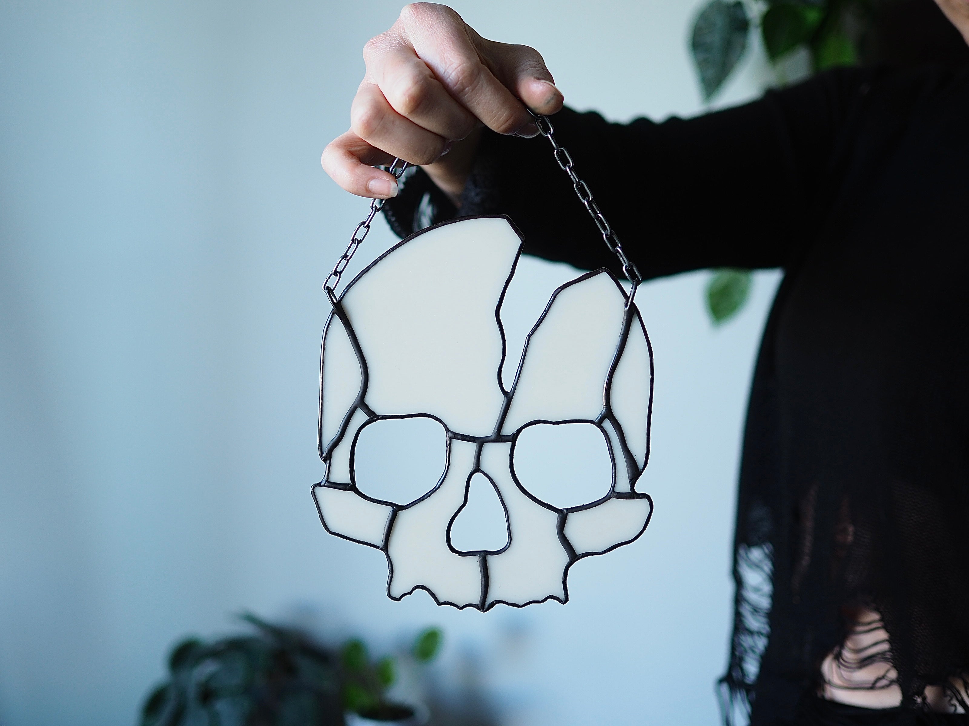 Broken Skull wit glasraam