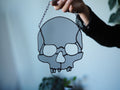 Half Skull grijs glasraam