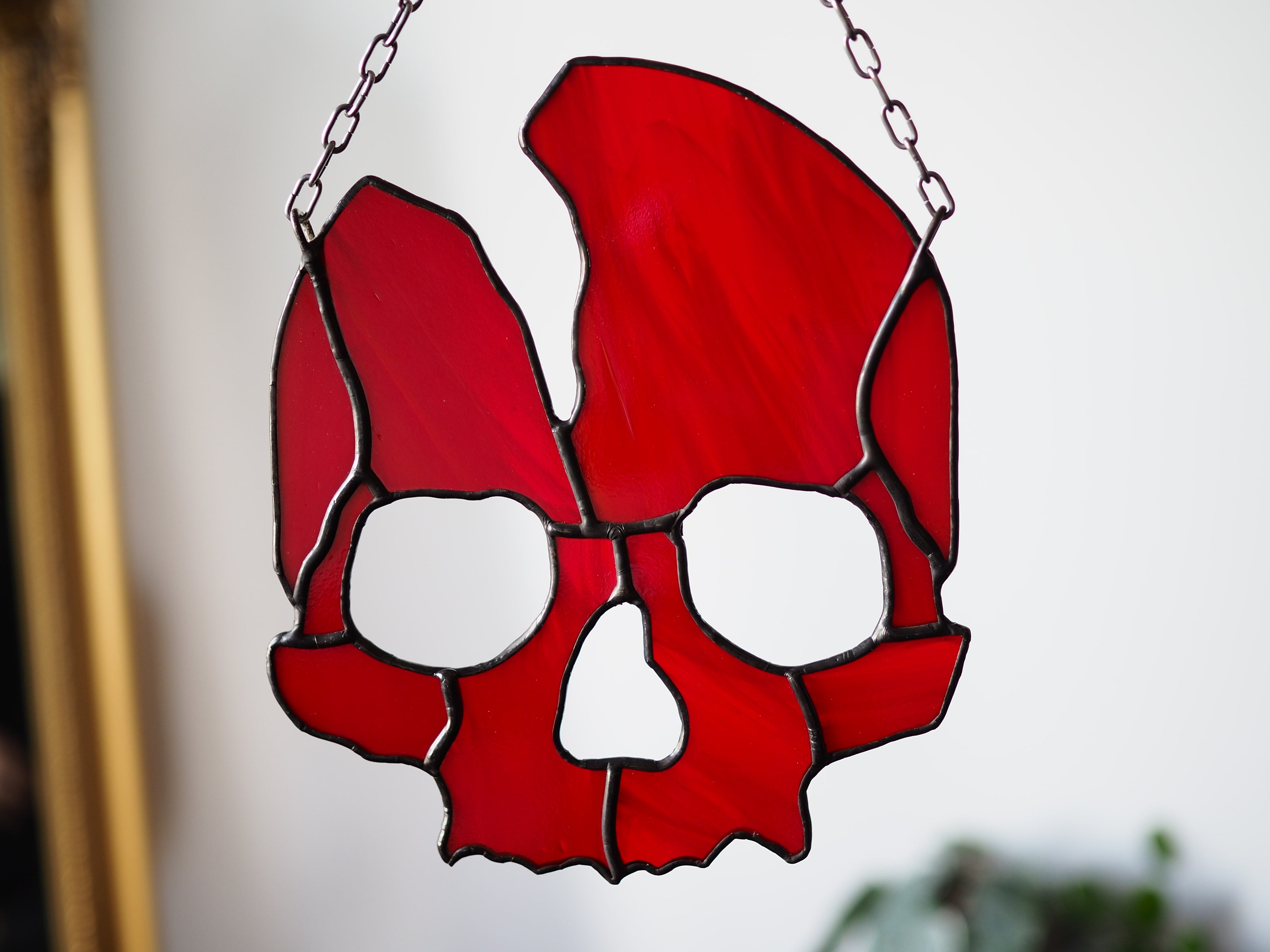 Broken Skull rood glasraam