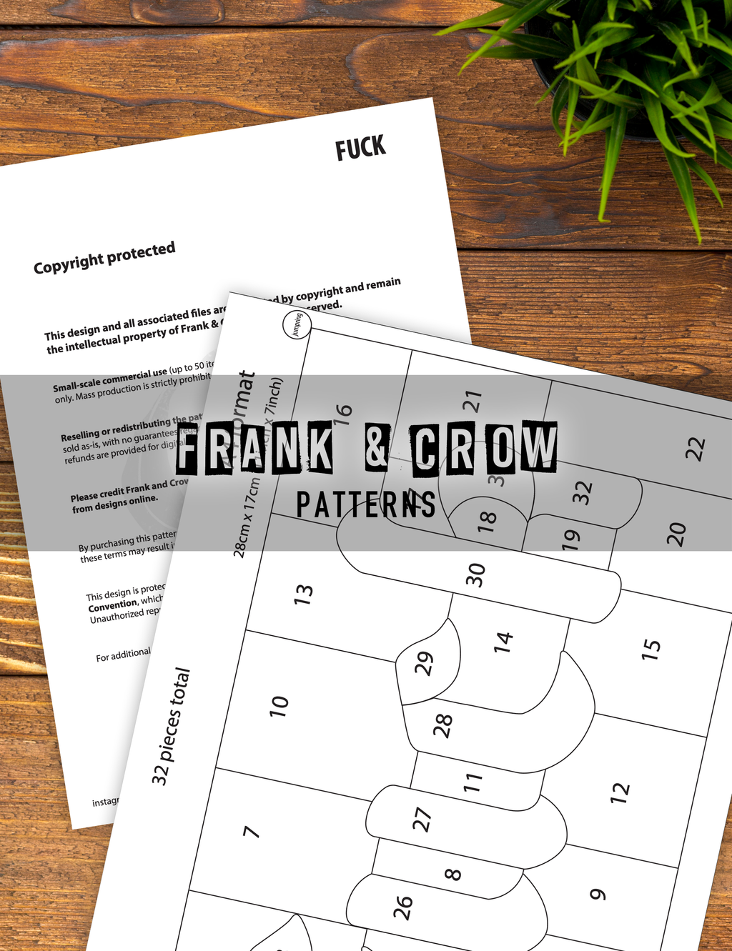 FUCK stained glass lettering pattern